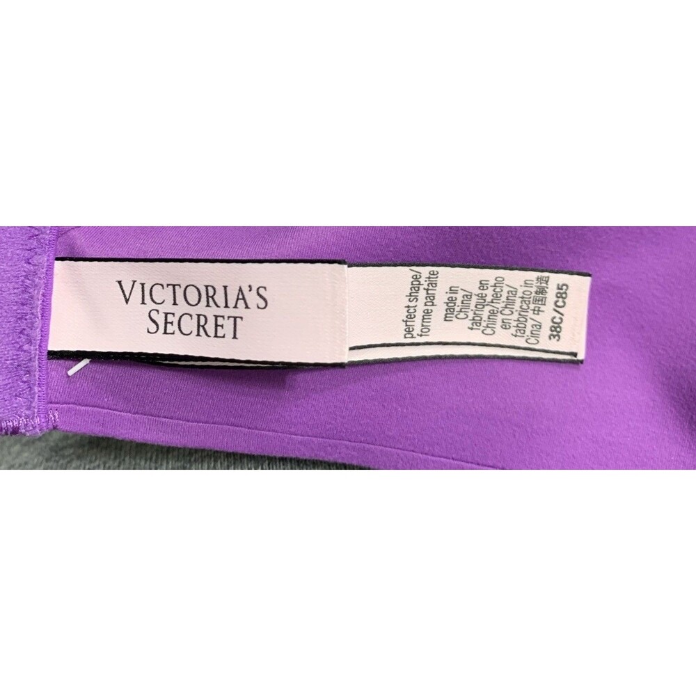 Victorias Secret Perfect Shape Bra Size 38 C Purple - Picture 5 of 6
